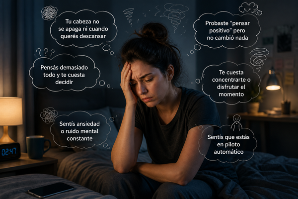 Mujer cansada sin poder dormir